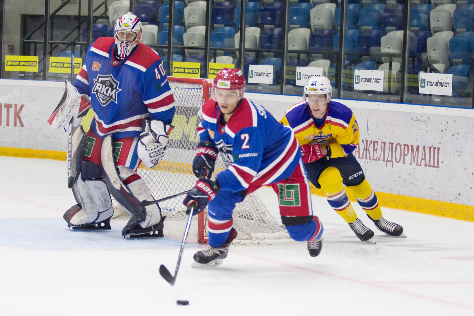 Тульская команда АКМ победила в первом домашнем матче Высшей хоккейной лиги