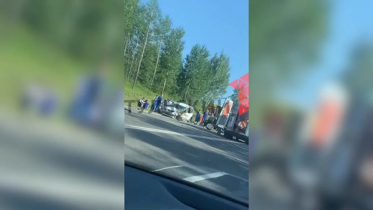 На трассе М-2 под Тулой произошло массовое ДТП: на трассе пробка в обоих направлениях