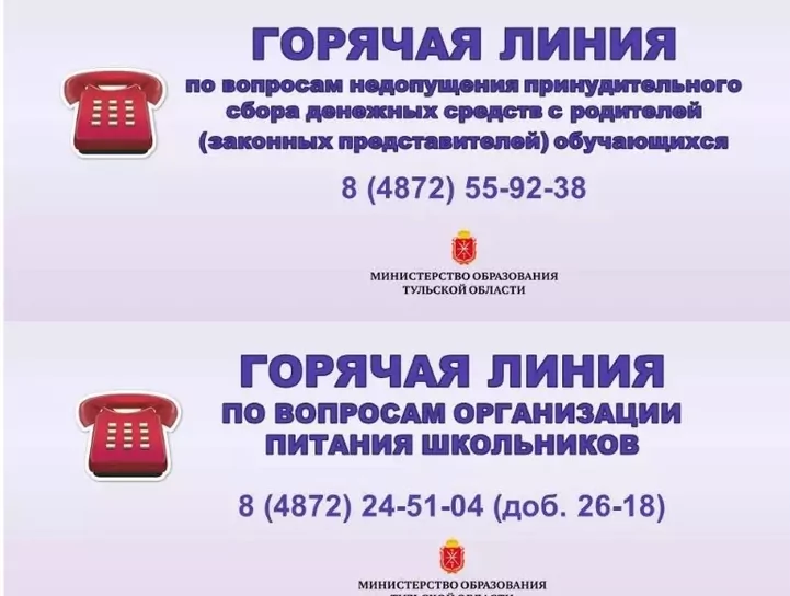 Куда пожаловаться на поборы в школах: в Тульской области открыта горячая линия