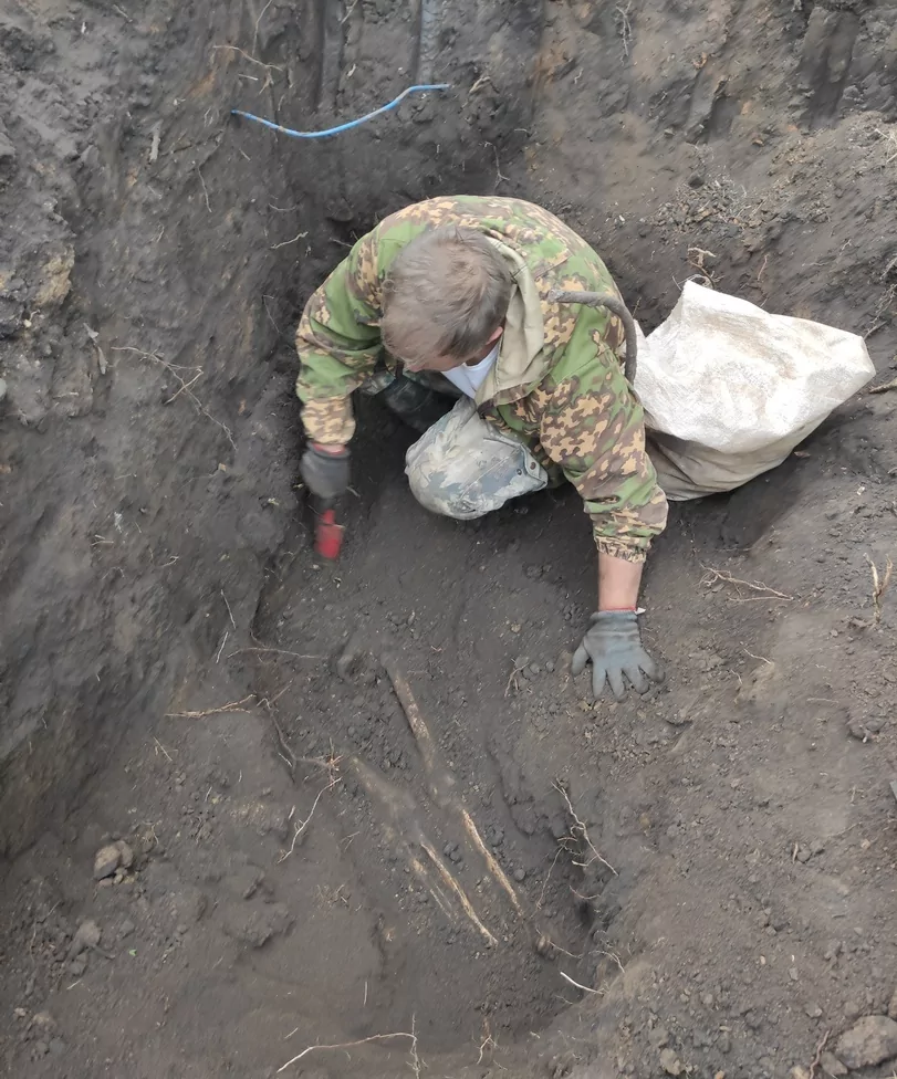 В Тульской области обнаружили захоронение казненных фашистами красноармейцев