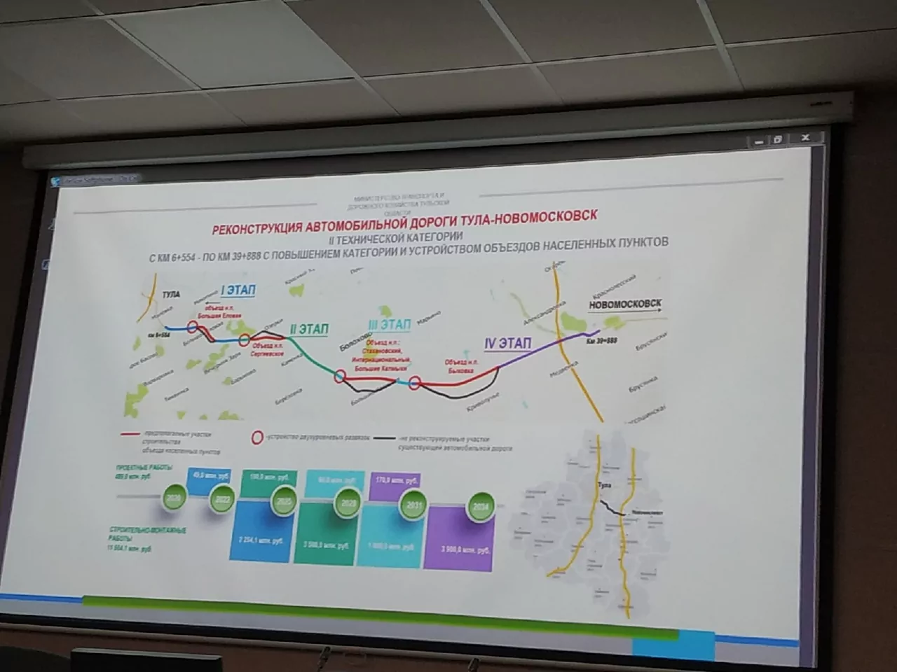 В 2022 году начнется строительство объездной дороги Тула – Новомосковск