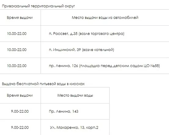 Оставшимся на сутки без воды жителям южной части Тулы привезут ее бесплатно