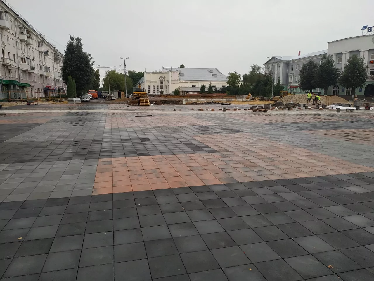 Центральную площадь в Новомосковске отремонтируют до конца августа