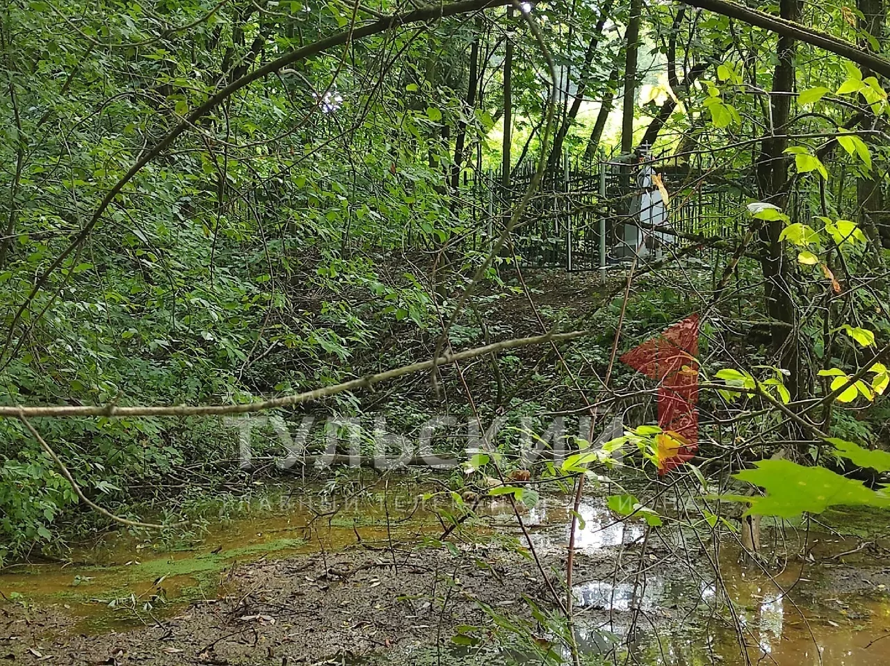 Чулковское кладбище в Туле заливают ржавые сточные воды
