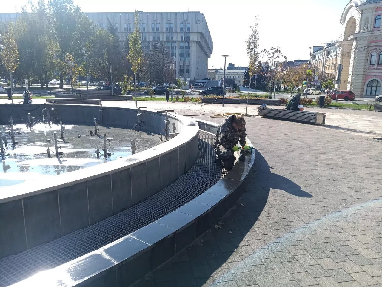 Тульские фонтаны консервируют на зиму