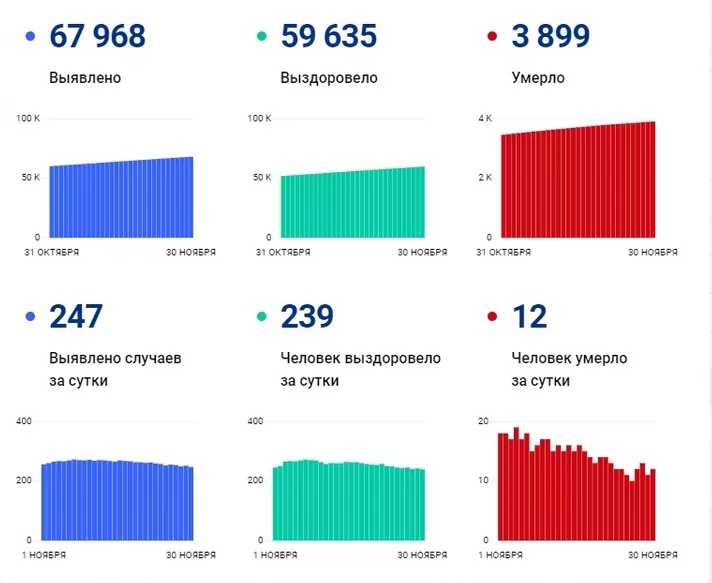 За сутки в Тульской области 247 человек заболели коронавирусом и 12 скончались