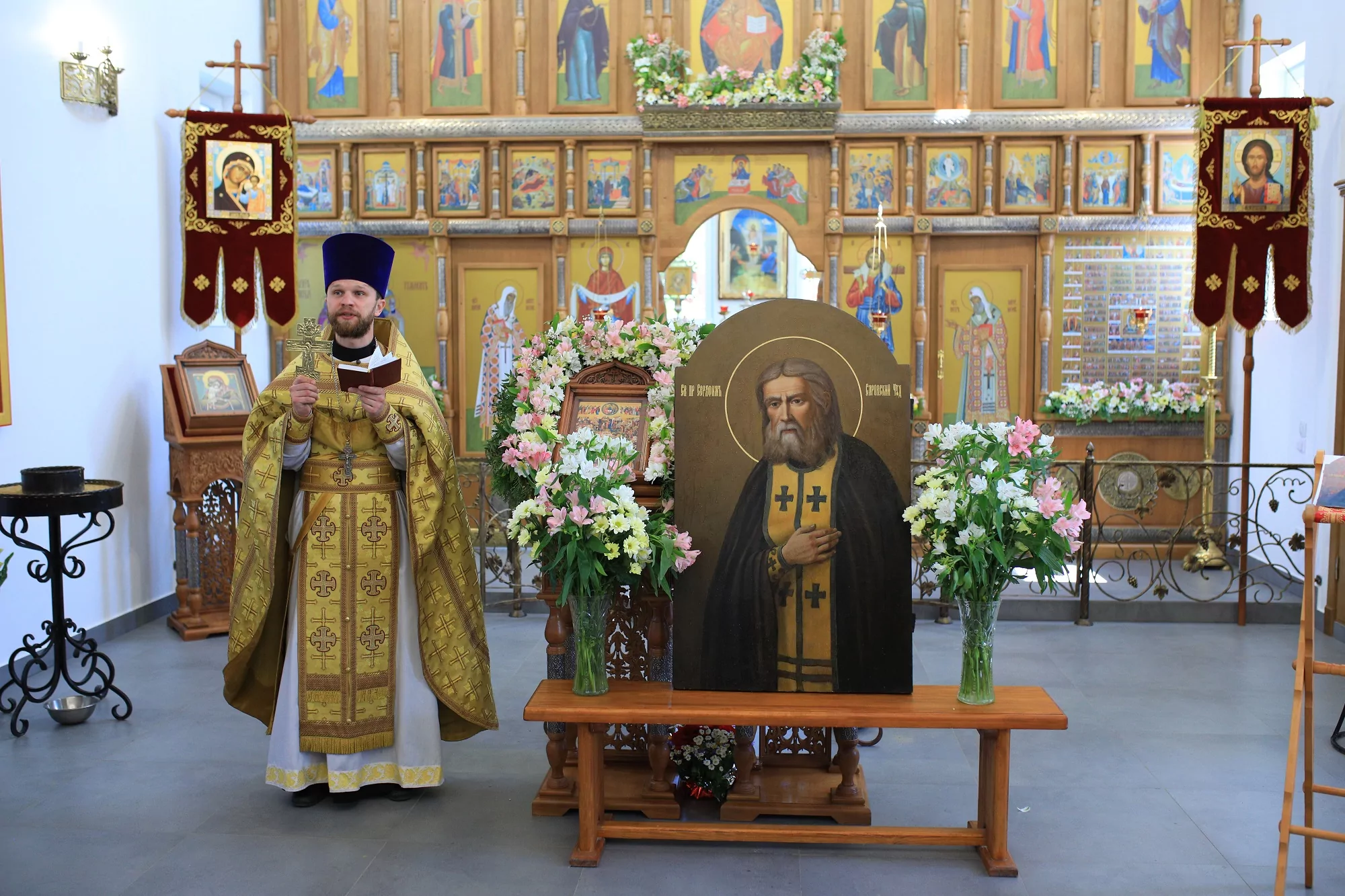 В Тульской области восстановили уникальную икону преподобного Серафима Саровского