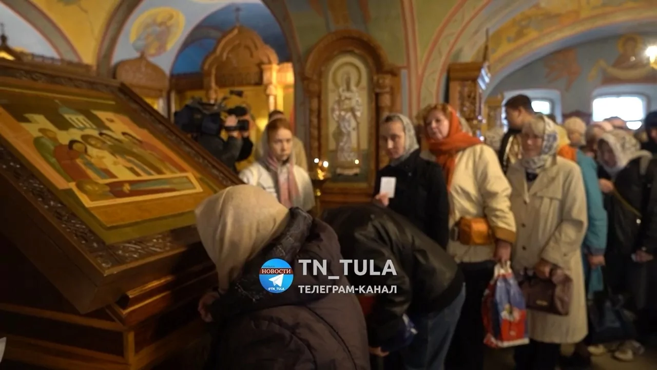 В Тулу прибыл ковчег с мощами Преподобного Сергия Радонежского: видео
