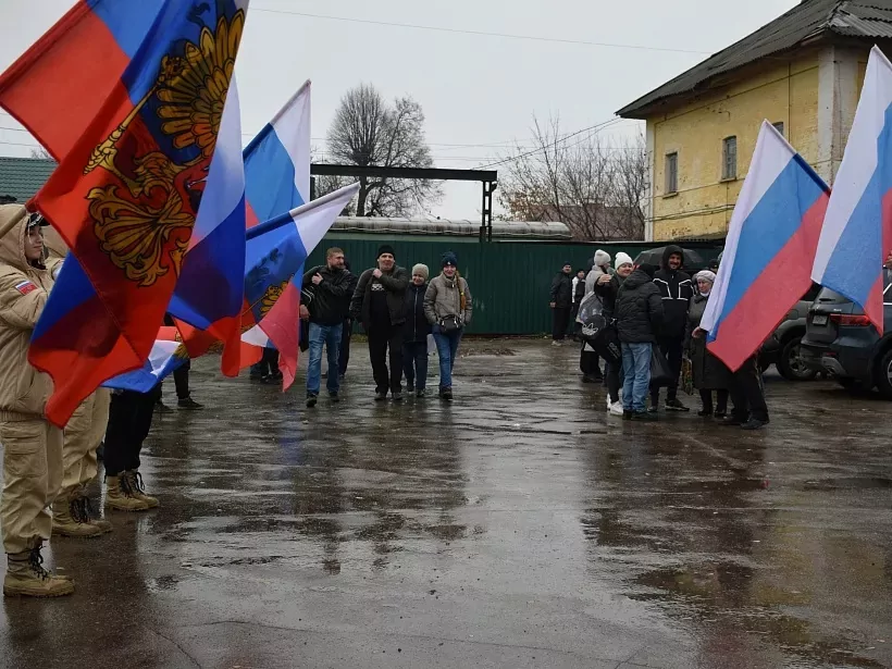 9 мобилизованных из Узловой отправились на боевое слаживание