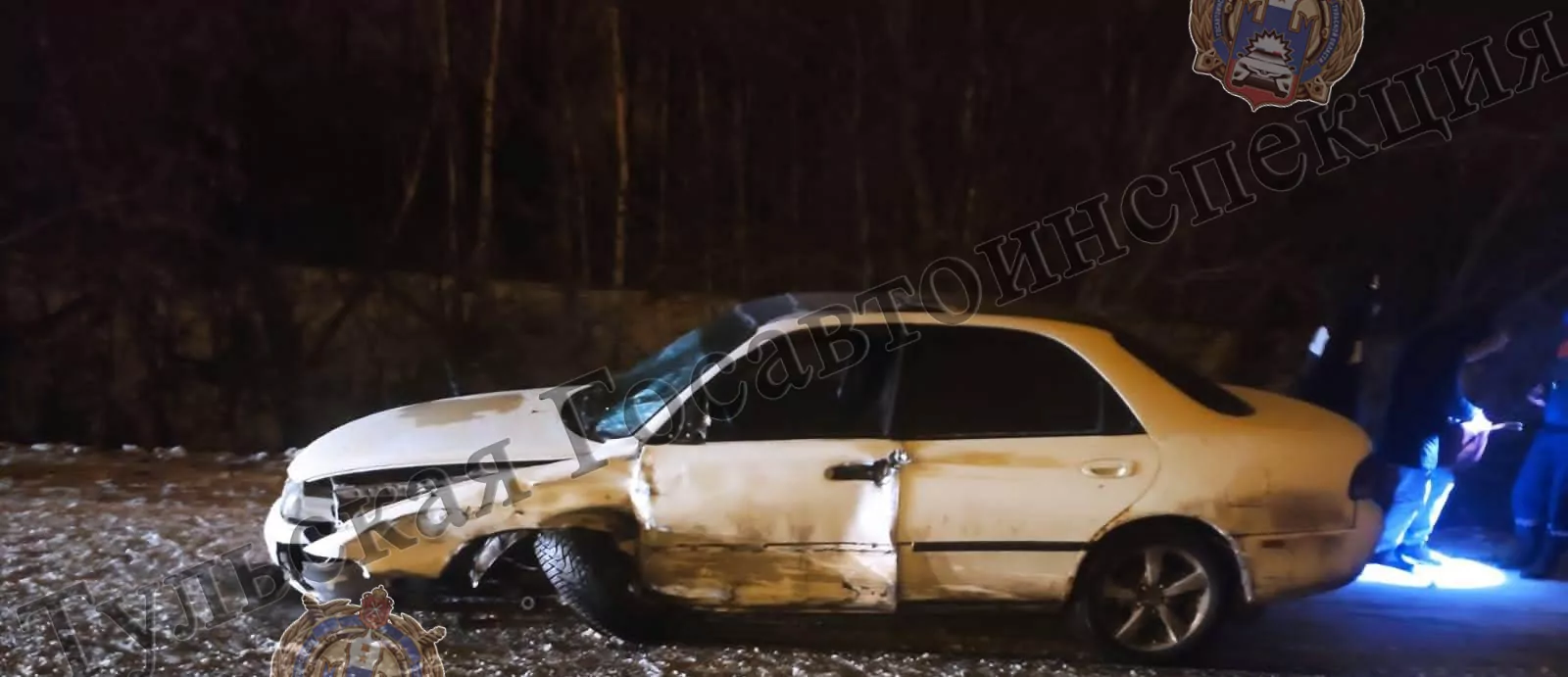 В Щекинском районе Nissan Almera выехал на встречную и врезался в Mazda
