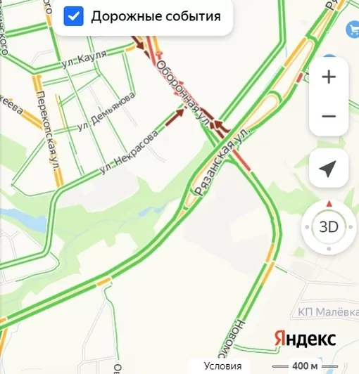ДТП в Туле на улице Оборонной застопорило движение на въезде в город