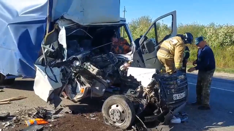 В Тульской области водитель Газели уснул за рулем и врезался в фуру