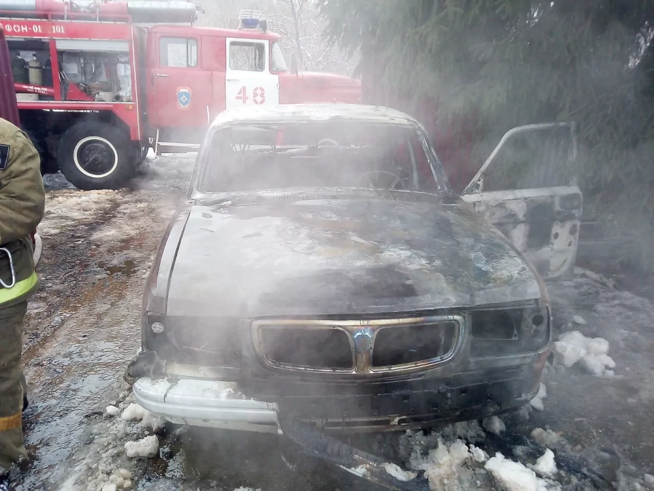 На пожаре в Киреевском районе 40-летний мужчина получил ожоги лица и рук