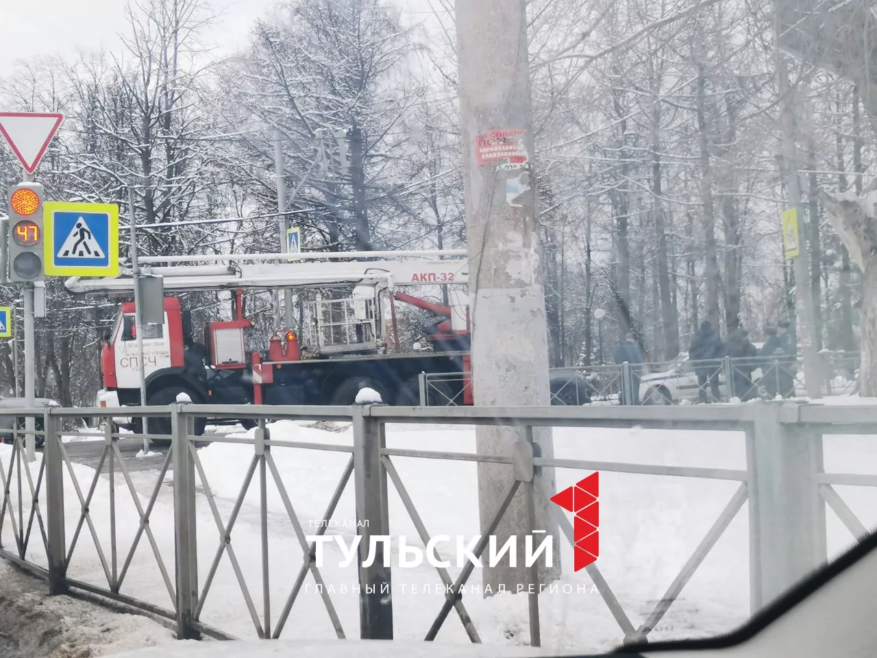 В Туле пожарная машина попала в аварию