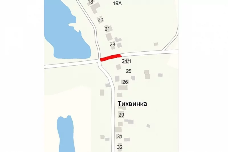 В тульской деревне Тихвинка ограничили движение транспорта