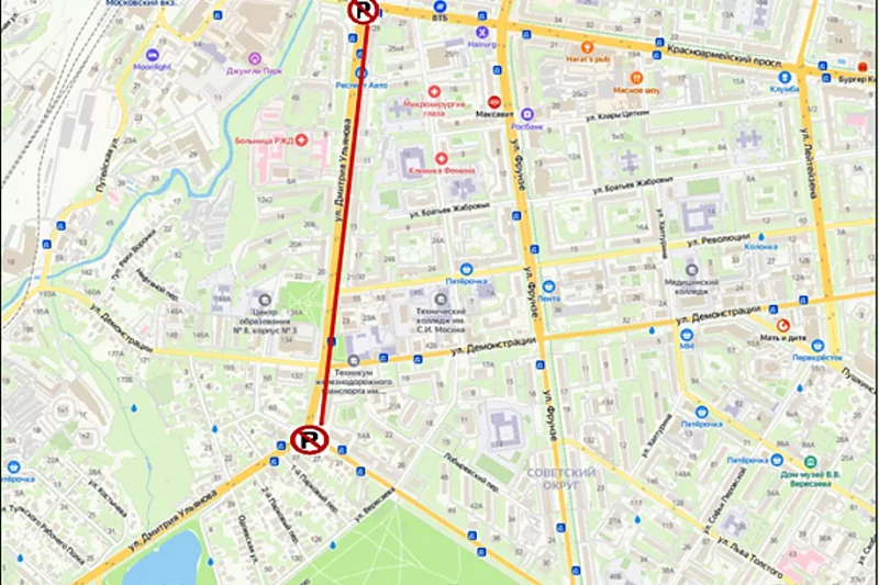 3 июня на улице Дмитрия Ульянова в Туле запретят остановку и стоянку транспорта