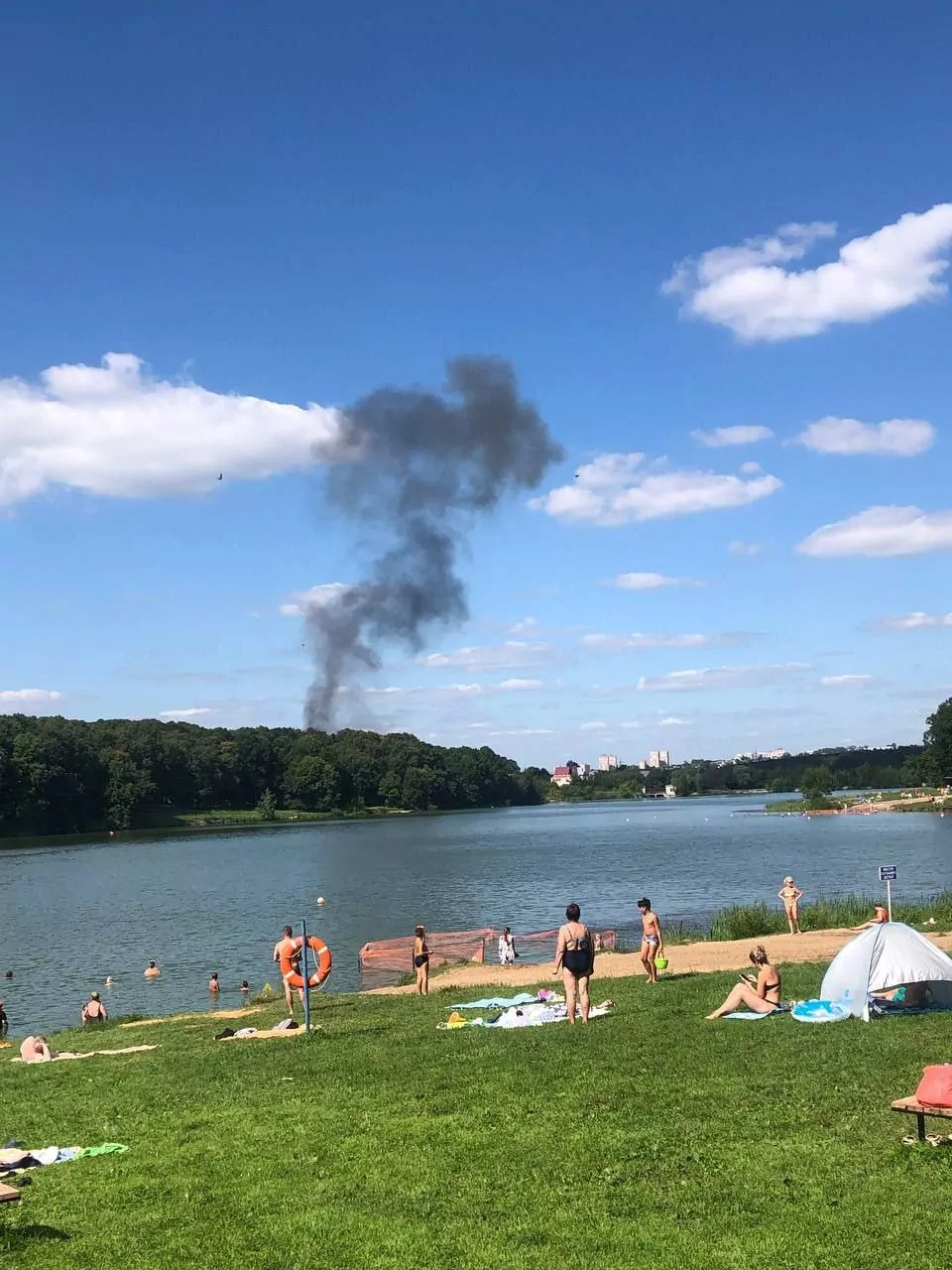 Туляки сообщили о сильном пожаре в поселке Косая Гора