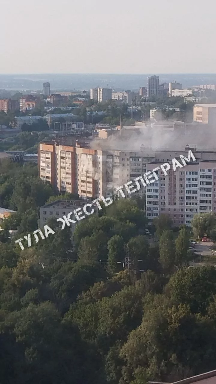 Туляки сообщили о пожаре на Калужском шоссе