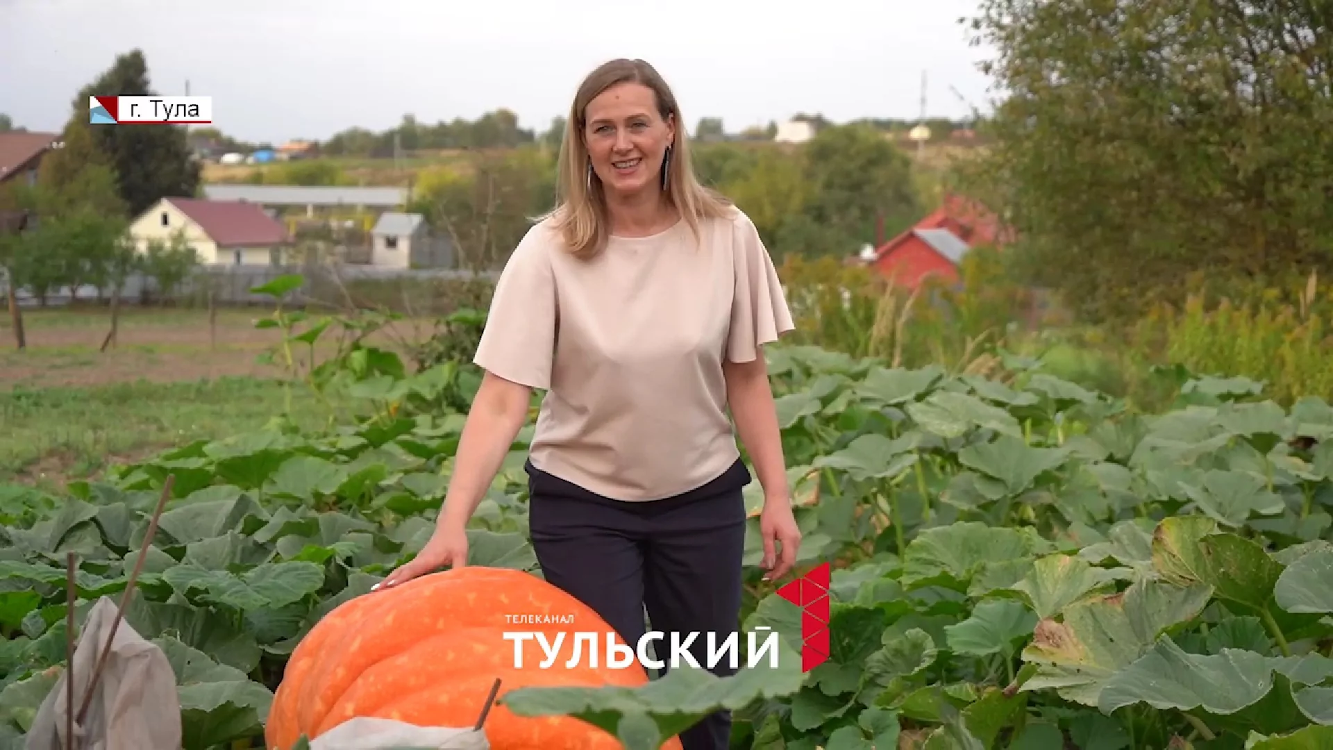 Тулячка вырастила в огороде 475-килограммовую тыкву