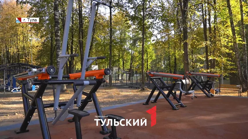 Первая воркаут-площадка с регулируемыми тренажерами появилась в Туле