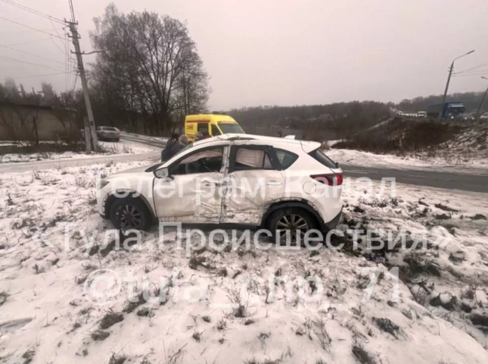 Автобус "Щекино-Тула" попал в ДТП на Косой Горе
