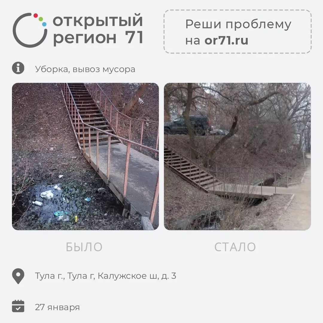 В Тульской области решили более 600 проблем с помощью портала «Открытый регион 71»