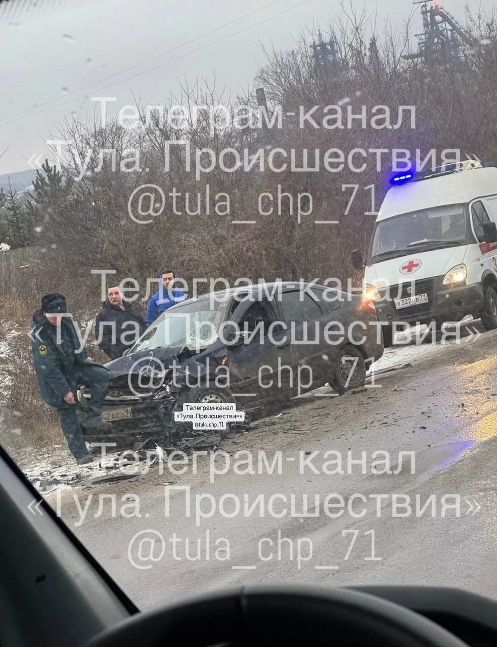 На подъезде к Косой горе в Туле произошло жесткое ДТП