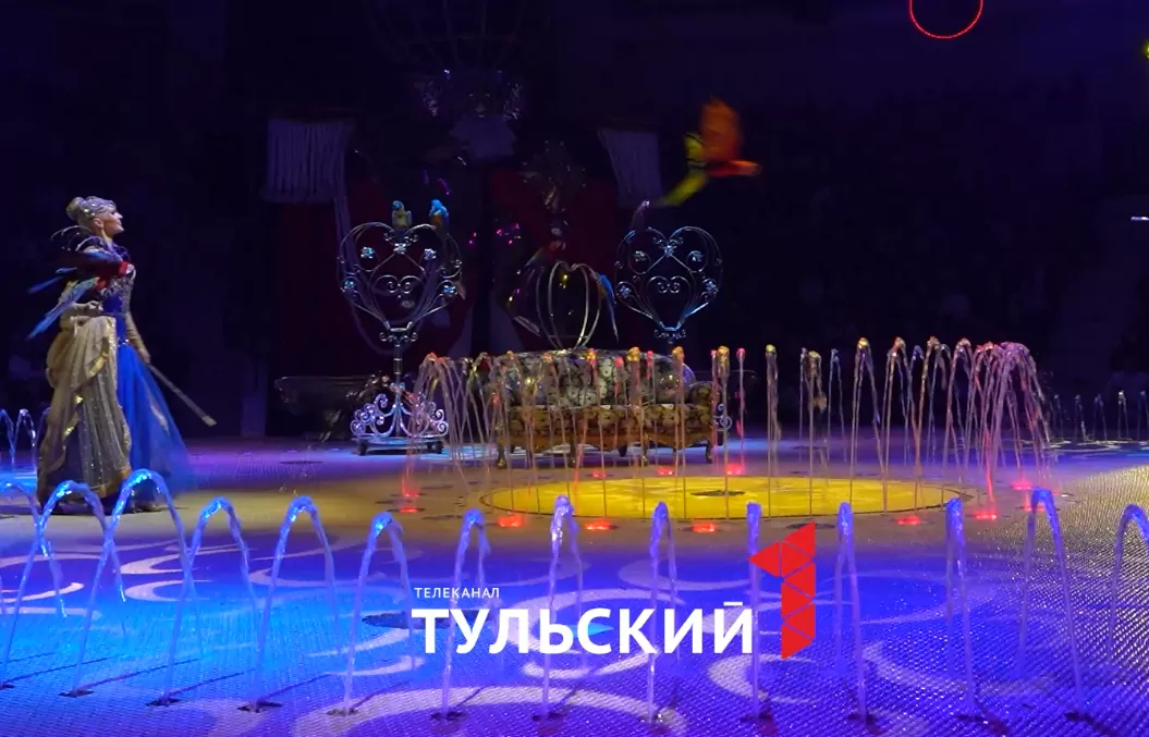 На манеже, в воздухе и воде: в Туле показали новое шоу фонтанов