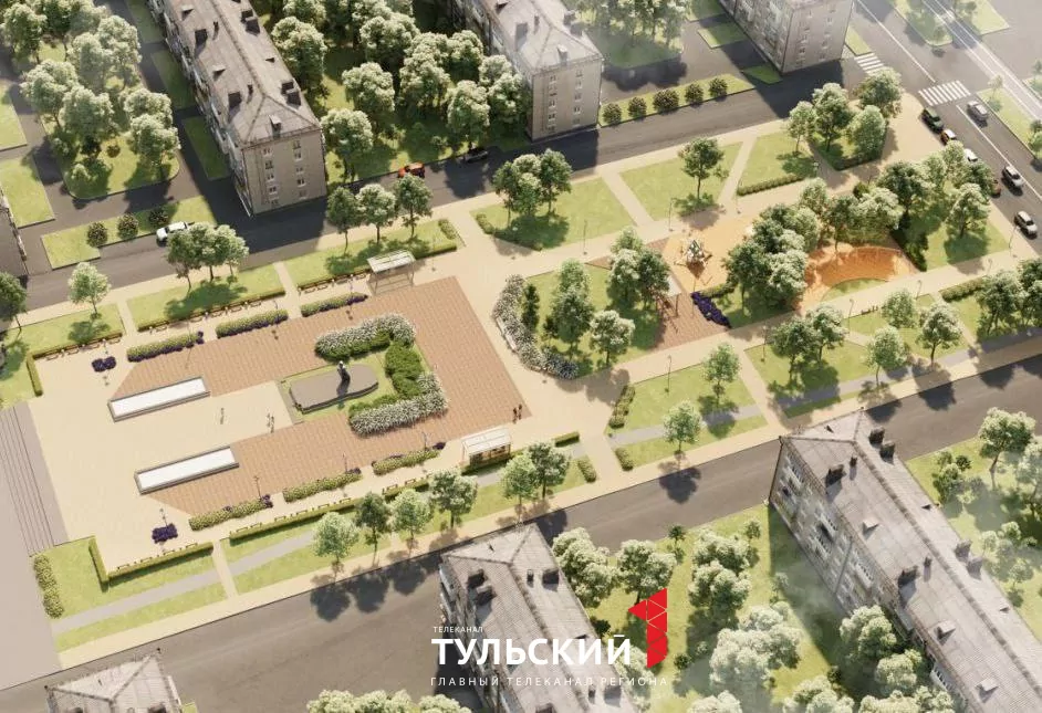 Стало известно, как будет выглядеть сквер имени Толстого в Туле