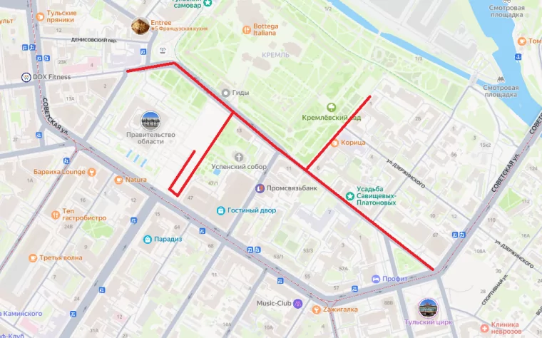 В Туле 11 июня ограничат движение по нескольким улицам