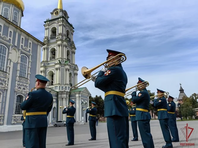 В Тульском кремле прошел первый этап конкурса военных оркестров Росгвардии