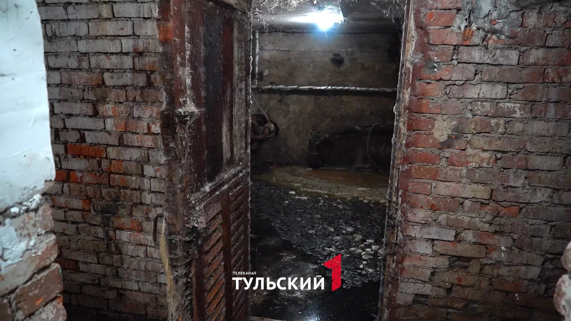 Подвал дома на Одоевском шоссе в Туле превратился в болото из-за засоренных труб