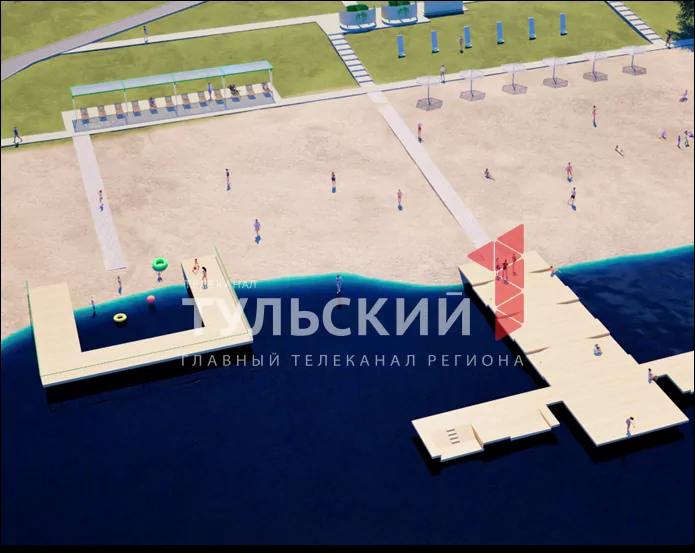 Тулякам показали, каким будет обновленный пляж Центрального парка