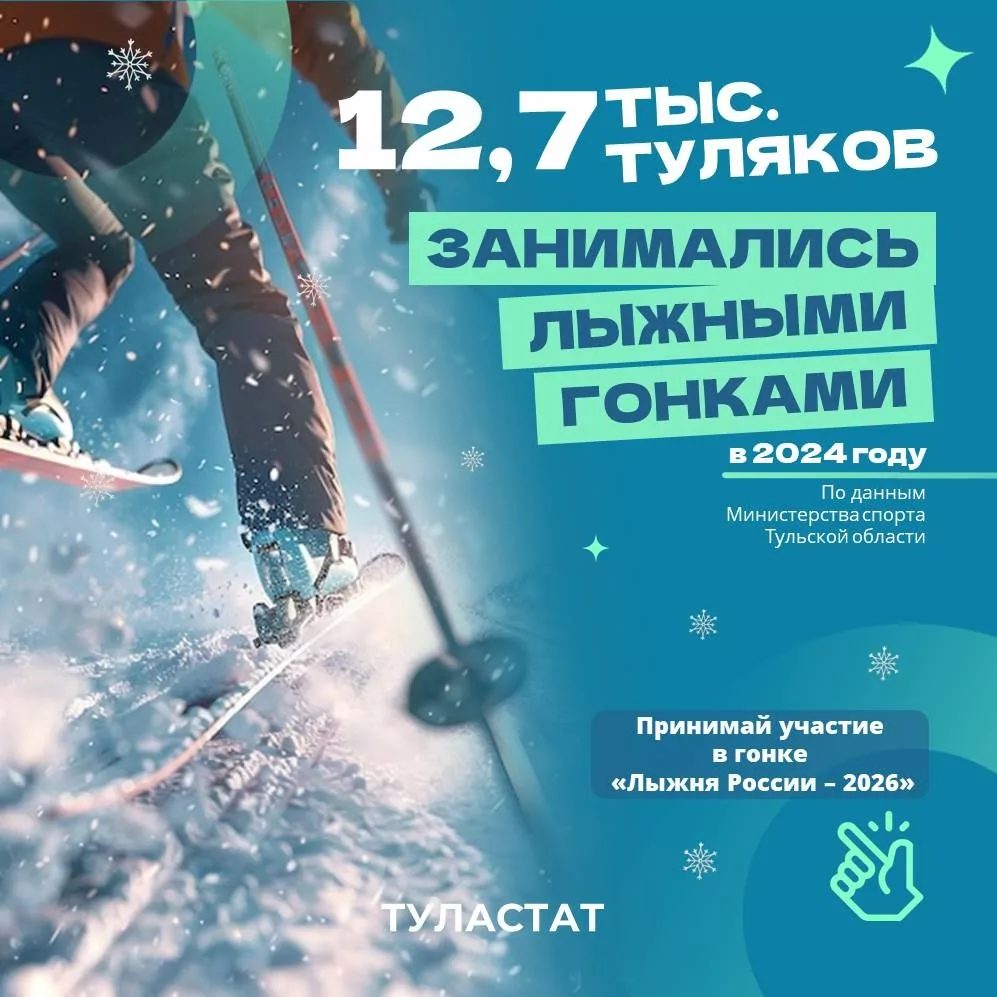 Лыжный спорт становится всё популярнее среди жителей Тульской области