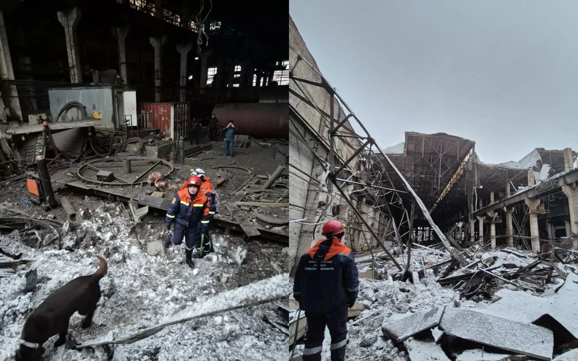 Собака помогла найти второго человека под завалами в Узловой