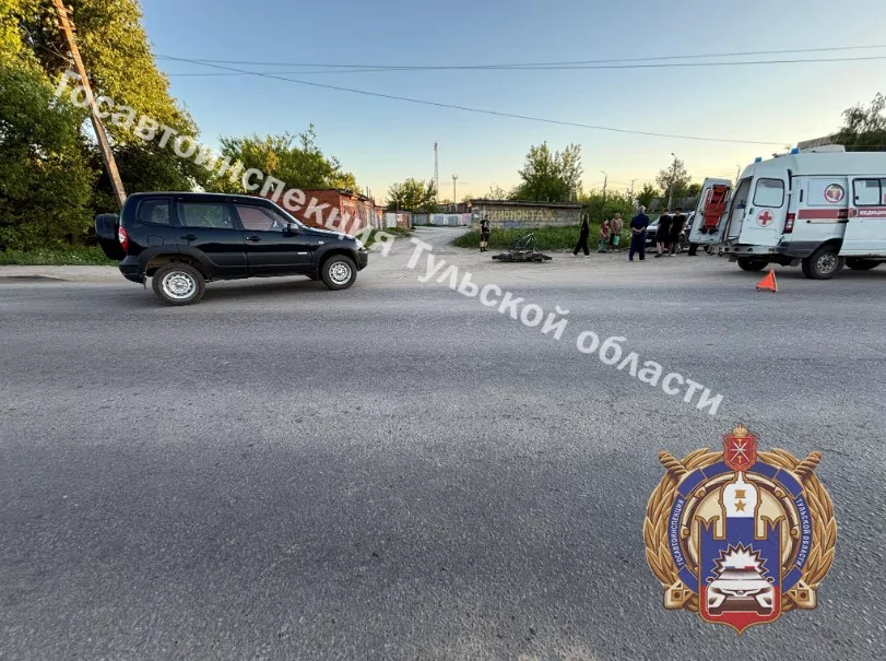 В Алексине подростки на мотоцикле вылетели на встречку