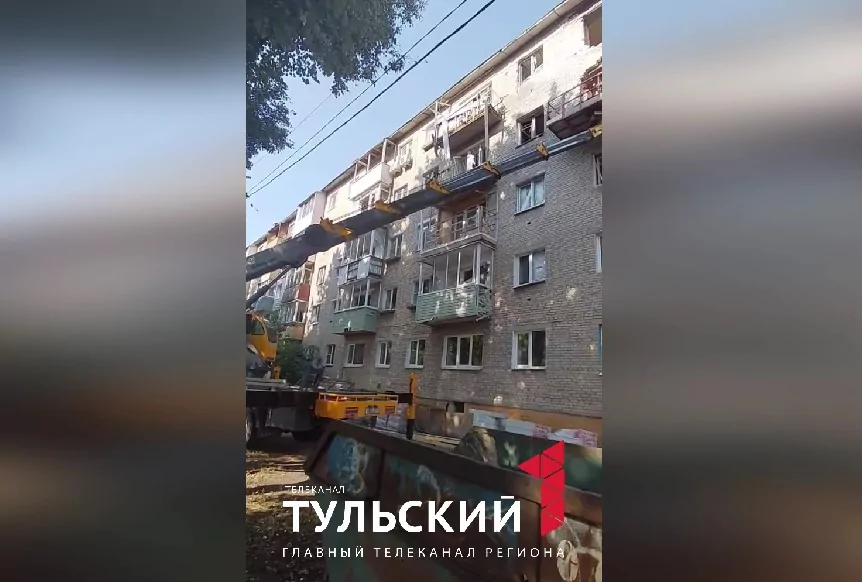В Щекино приступили к восстановлению дома после атаки БПЛА 22 июня