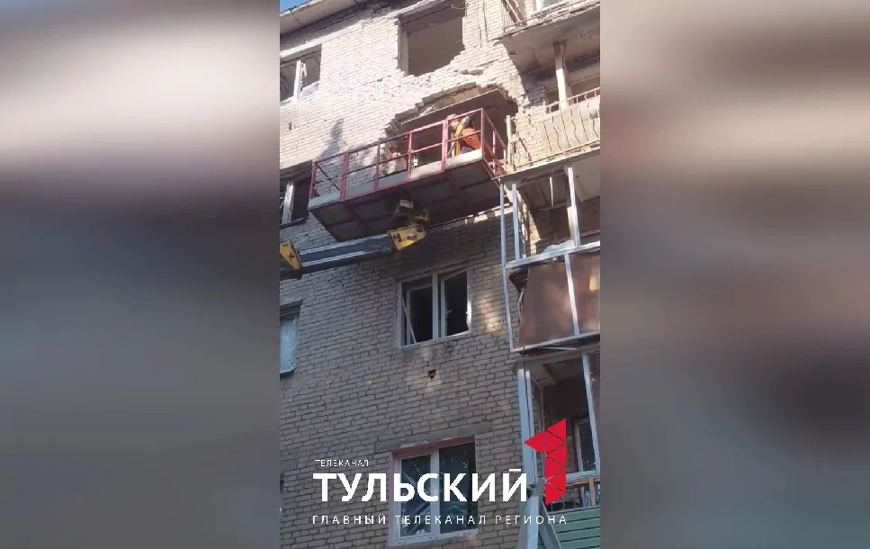 В Щекино приступили к восстановлению дома после атаки БПЛА 22 июня