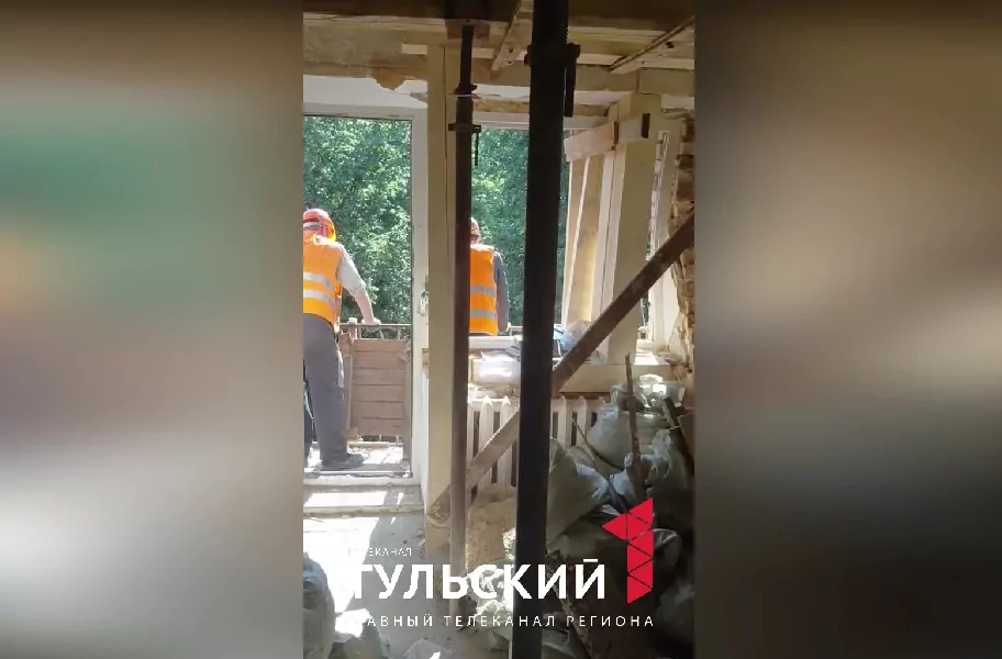 В Щекино приступили к восстановлению дома после атаки БПЛА 22 июня