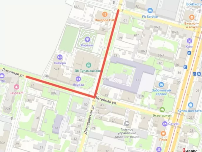 На двух улицах Тулы запретят остановку и стоянку автомобилей