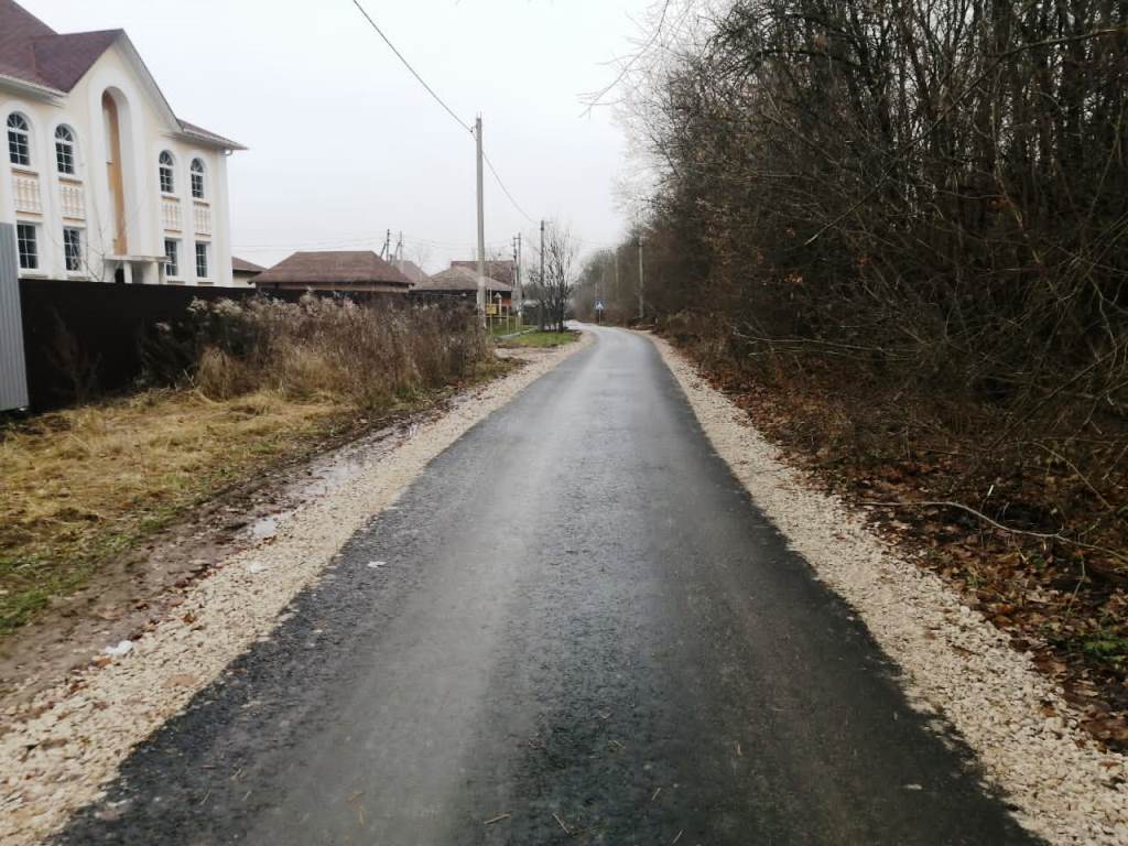 В поселке Маслово Тульской области отремонтировали дорогу