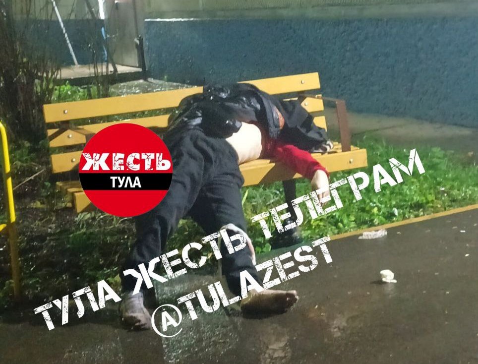 На скамейке у дома на улице Ложевой в Туле нашли труп