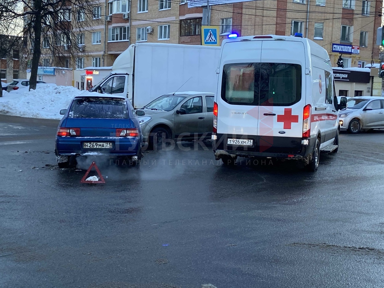 В Туле автомобиль скорой помощи попал в ДТП