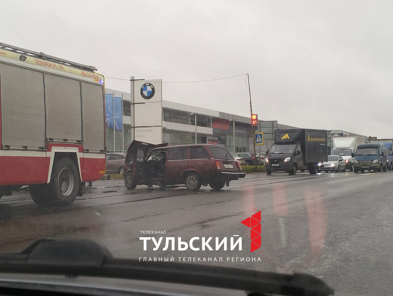 Из-за ДТП образовалась многокилометровая пробка на въезде в Тулу - Новости  Тулы и области - 1tulatv