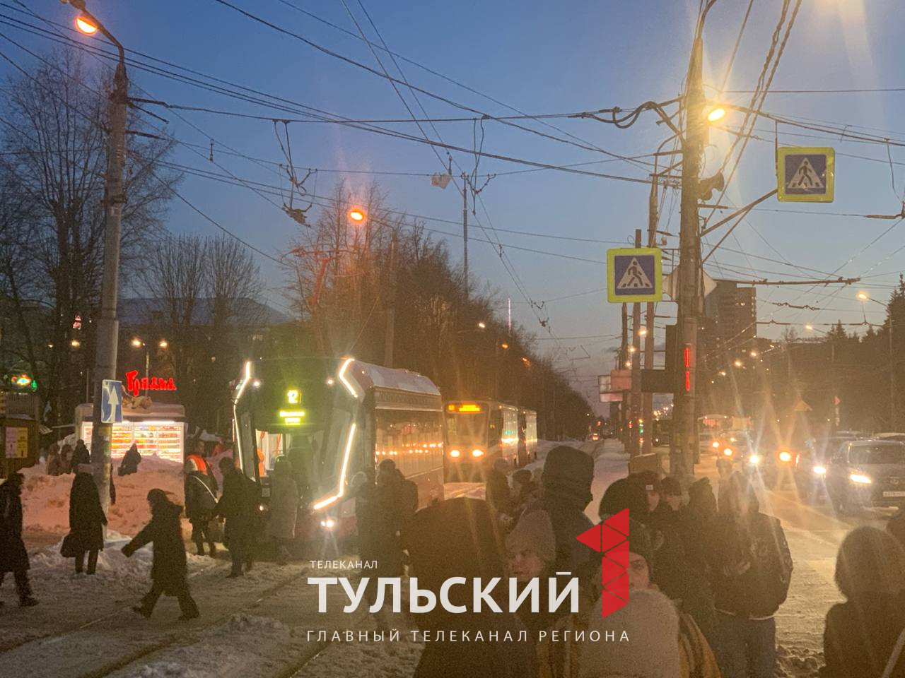 На проспекте Ленина в Туле «встали» трамваи