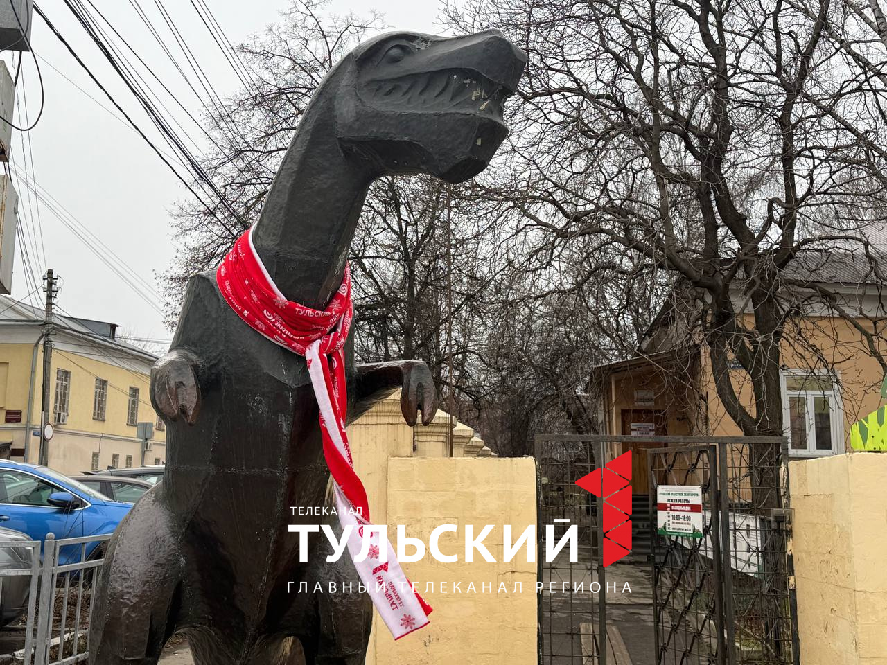 Знаменитая «Тёща» из экзотариума примерила шарф телеканала «Первый Тульский»