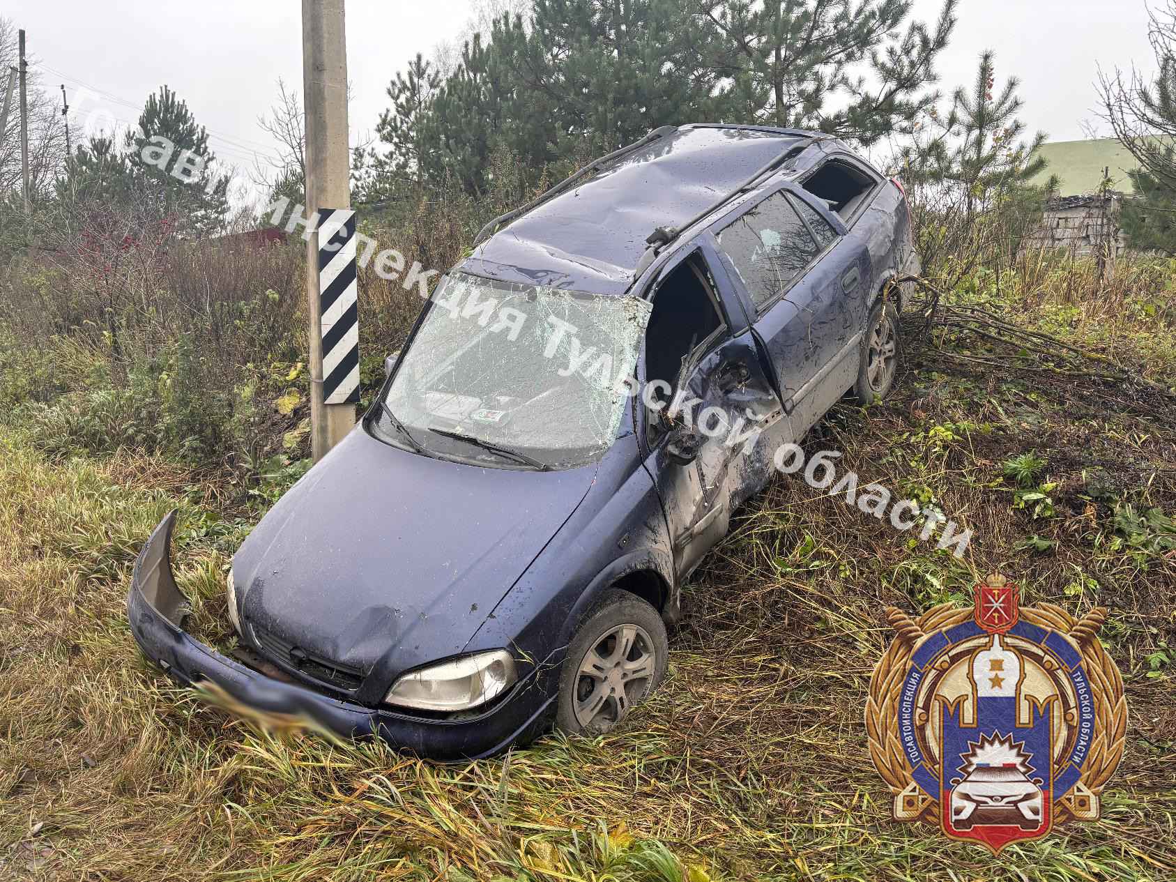 В Алексине мужчина на "Опеле" улетел в кювет