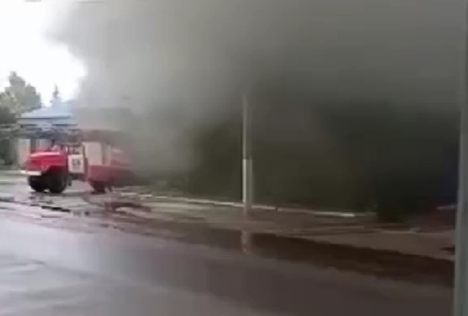 В Богородицке загорелась пожарная часть