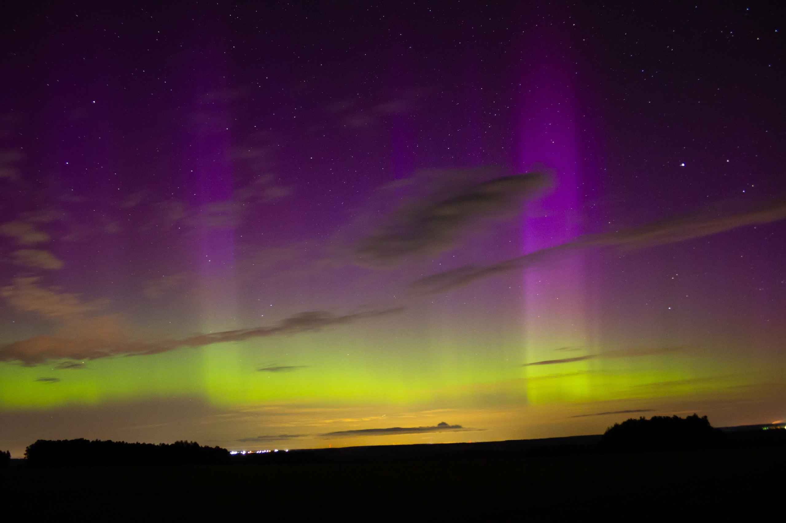 Туляки смогут увидеть полярное сияние в небе