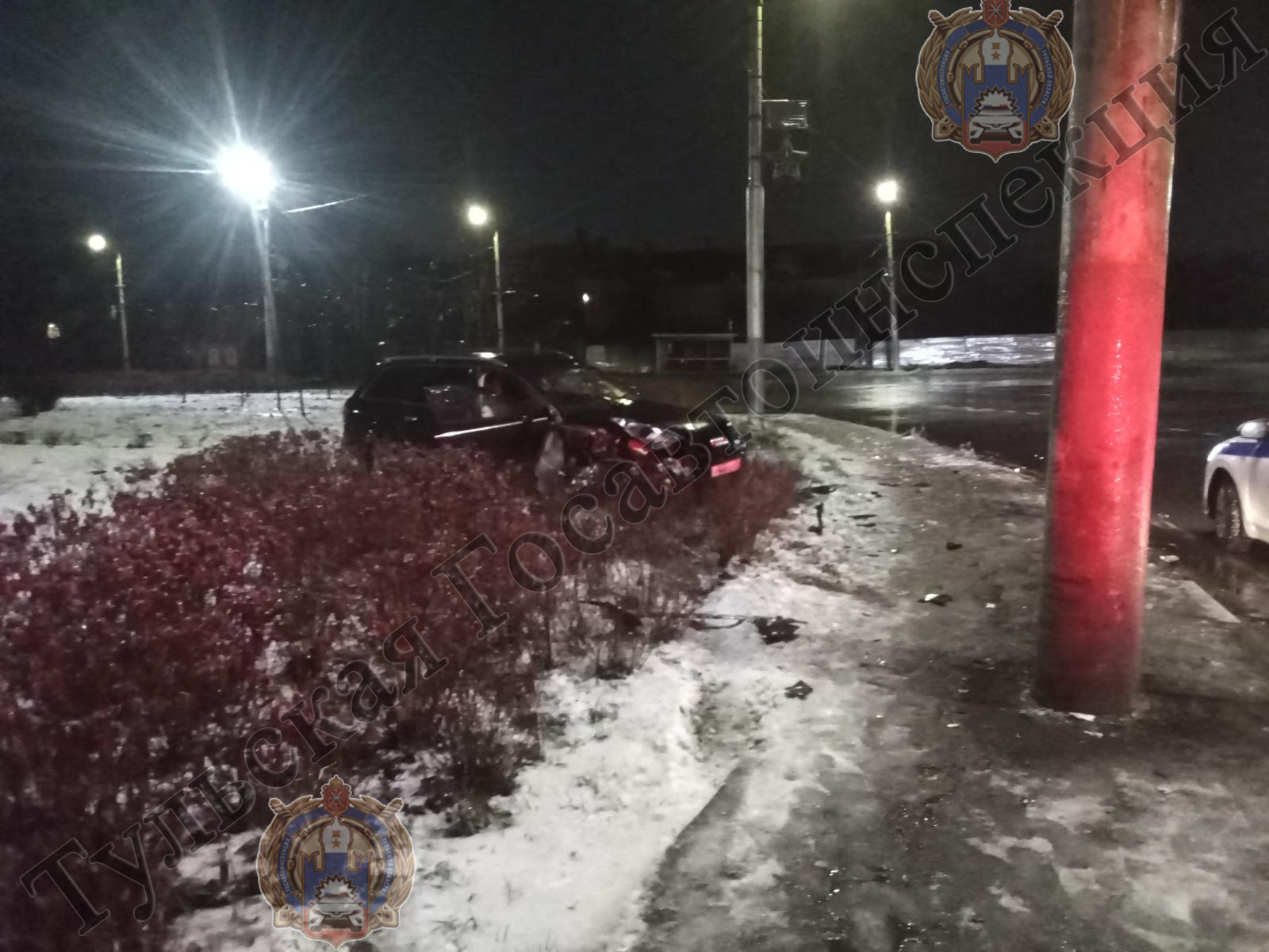 В Туле пьяный водитель AUDI врезался в столб | 13.12.2022 | Тула -  БезФормата